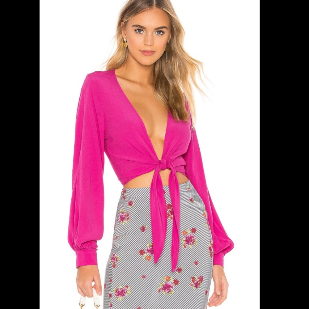 FLYNN SKYE Allie Top in Sangria Size Small S